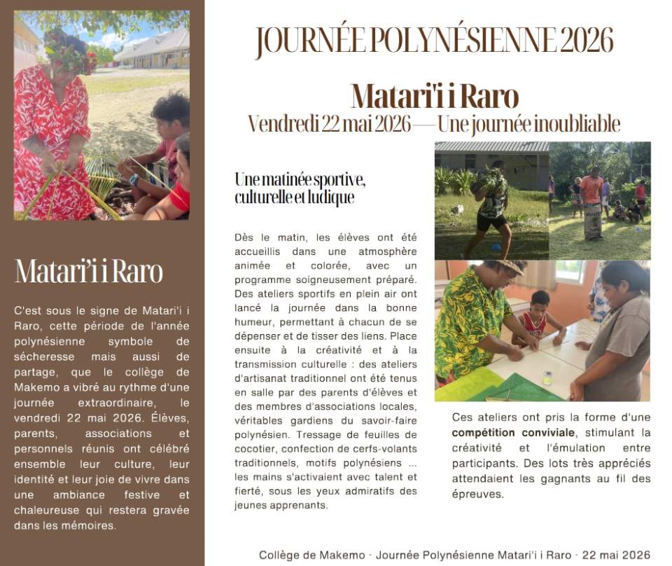 Matarii i raro Mai 2026