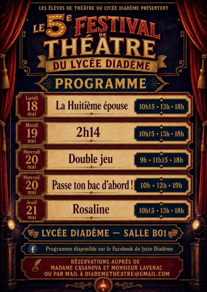 Les classes de Théâtre du lycée Diadème entrent en scène !