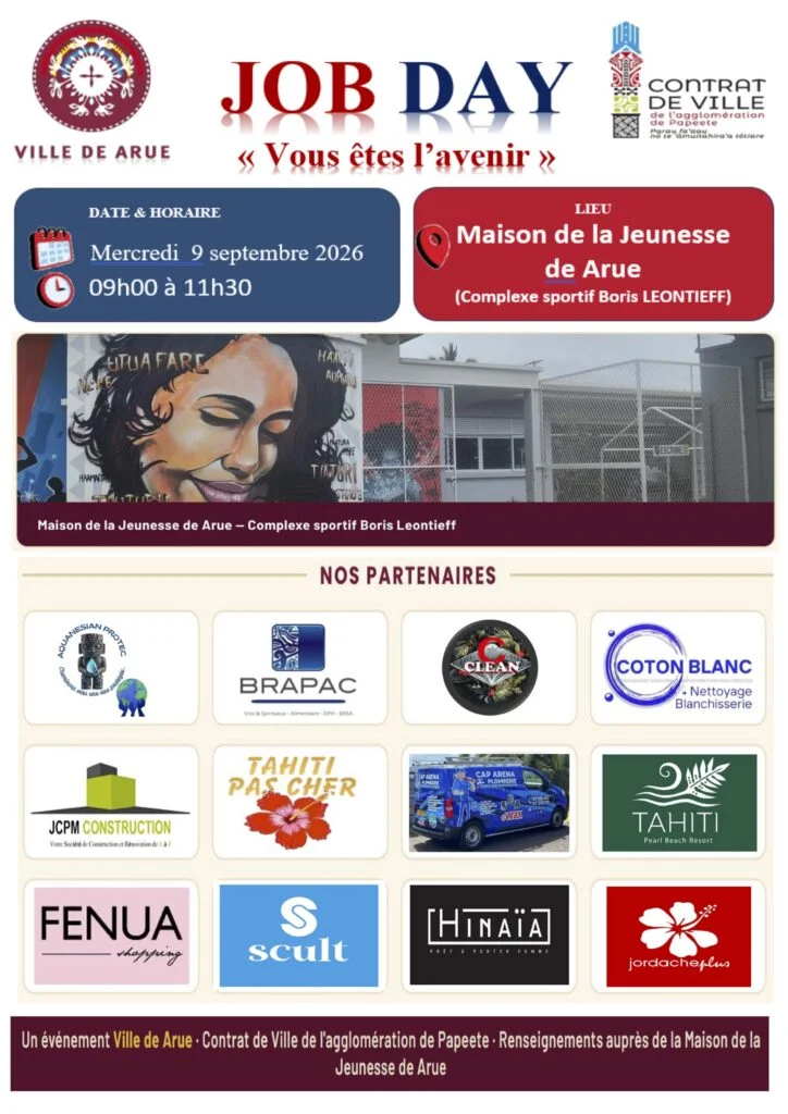 Job Day à Arue : rencontrez des employeurs le 9 septembre