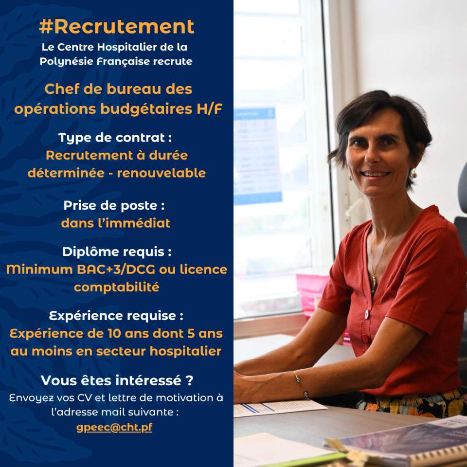 Recrutement – Chef de bureau des opérations budgétaires H/F