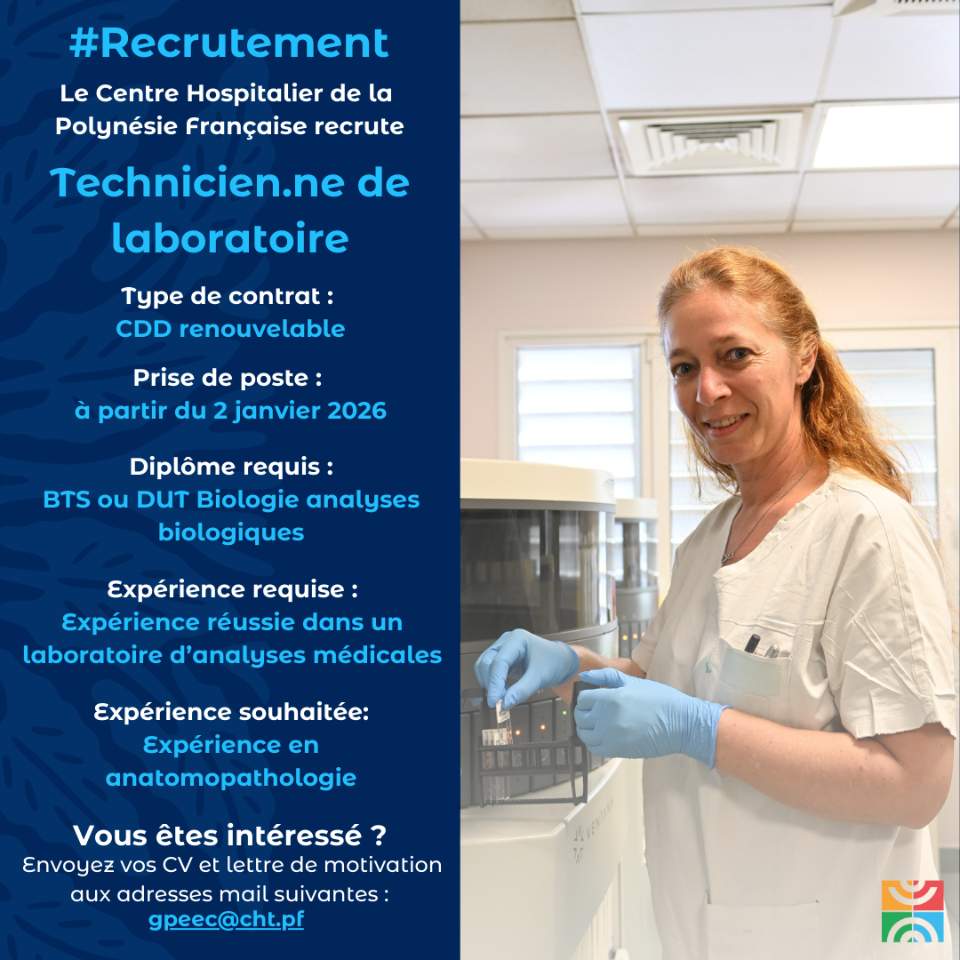 Recrutement – Technicien.ne de laboratoire