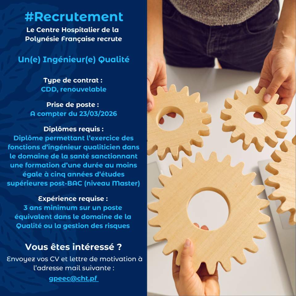 Recrutement – Ingénieur(e) Qualité