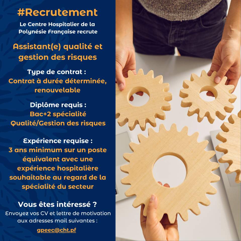 Recrutement – un(e) Assistant(e) qualité et gestion des risques