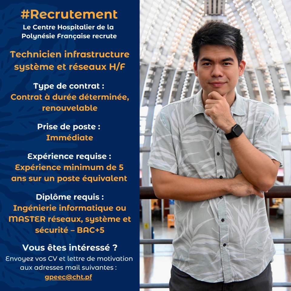 Recrutement – Technicien infrastructure système et réseaux H/F