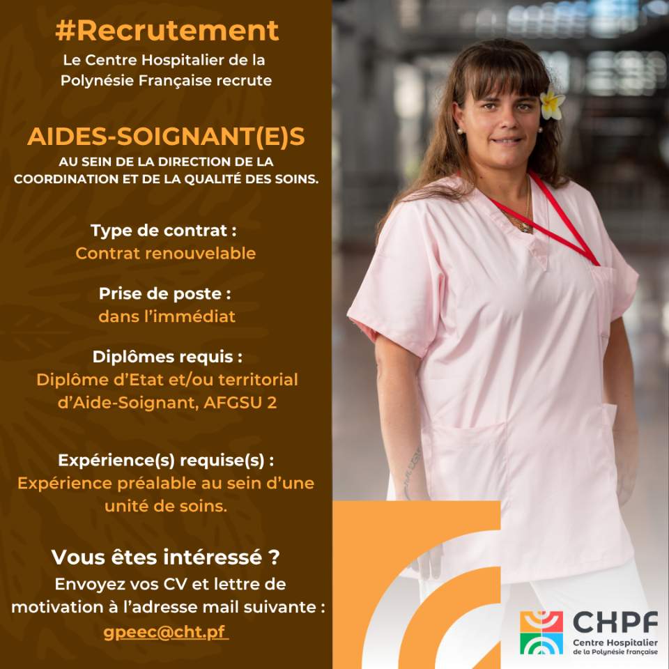 Recrutement – des Aides-soignant(e)s au sein de la Direction de la coordination et de la qualité des soins