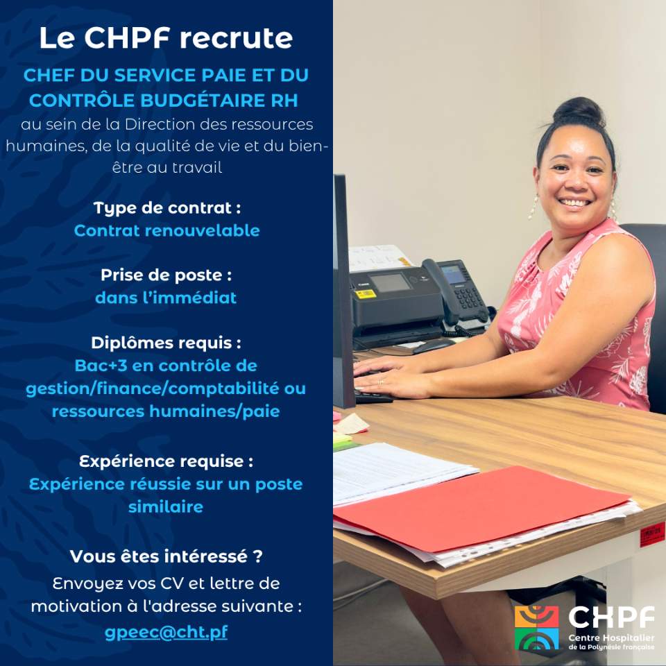 Recrutement – Un chef du service paie et du contrôle budgétaire RH