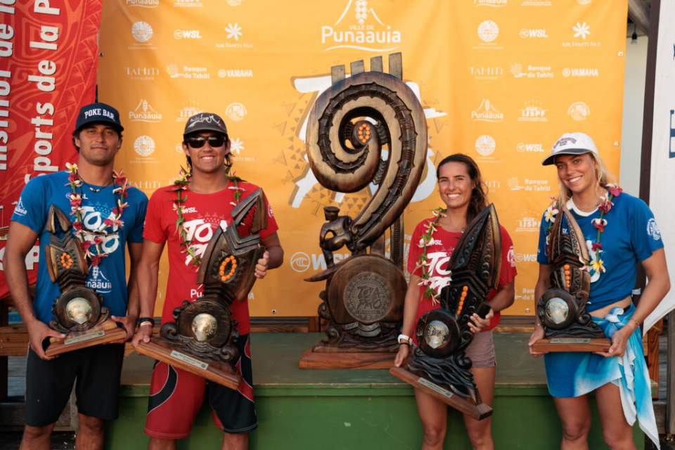 TOA PRO : Les riders tahitiens brillent jusqu’en finale sur la mâchoire Taapuna