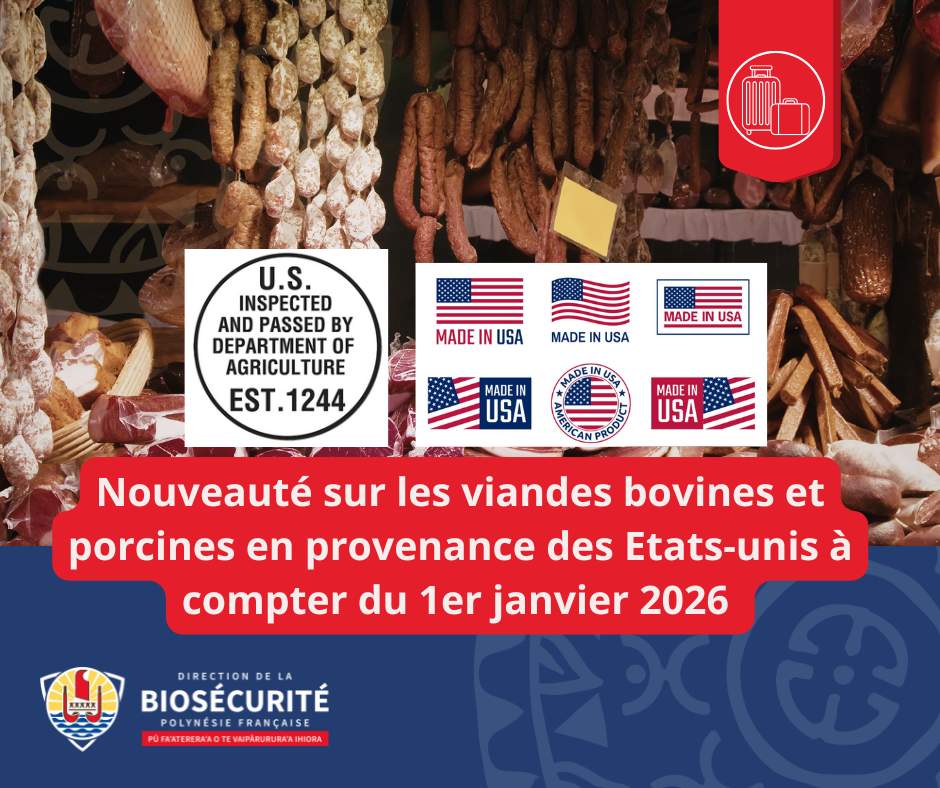 18/12/2025 – Règlementation sur les viandes bovines et porcines en provenance des USA