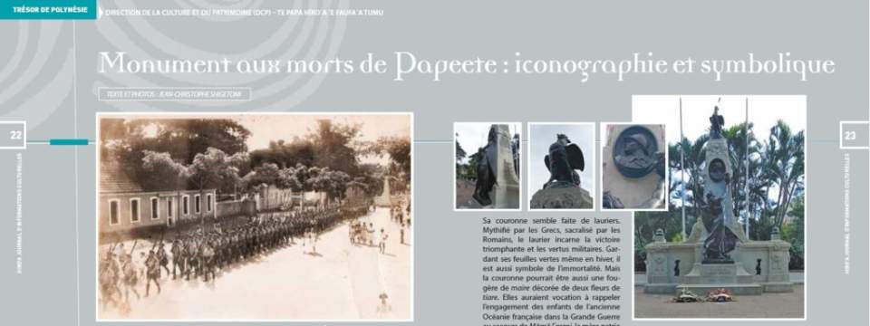 Monument aux morts de Papeete : iconographie et symbolique (Hiro’a n° 205 – Janvier 2025)