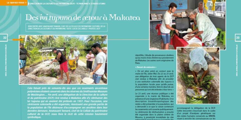 Des ivi tupuna de retour à Makatea (Hiro’a n°210 – Juin 2025)