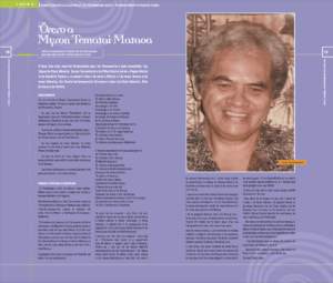 ‘Ōrero a Myron Tematai Mataoa – (Hiro’a n° 213 – Septembre 2025)