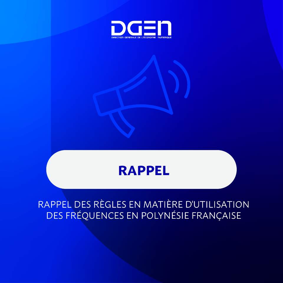 Procédure de demande & utilisation de radiofréquences