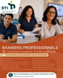 Ouverture des inscriptions aux examens professionnels 2025/2026